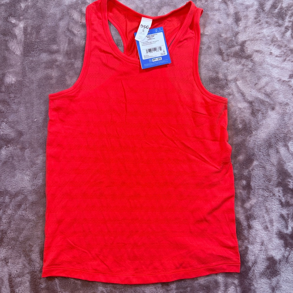 DSG Movement Seamless Mesh Tank Girls‎ S Cabana Coral NEW Racerback Top